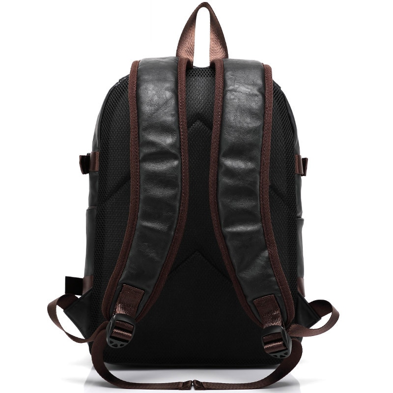 MAGIC UNION Men Oil Wax Leather Backpack Men's Casual Backpack & Travel Bags Western College Style Man Backpacks Mochila Zip Men