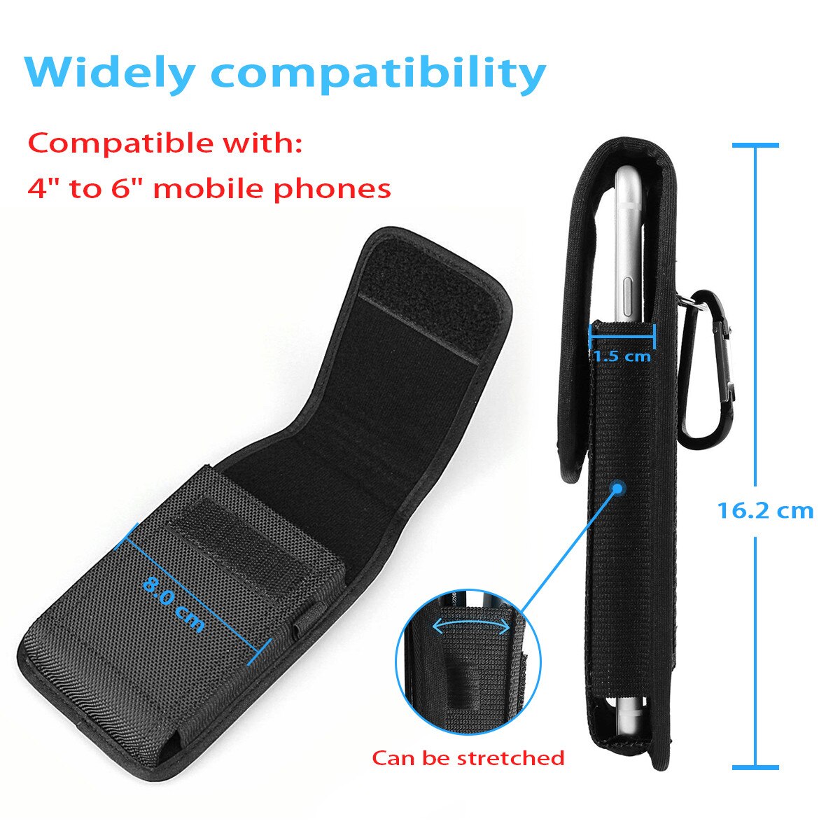Riemclip tas hoesje voor oneplus 8t hoesje oneplus 8t+  telefoonhoesje met penhouder universele heuptashoes