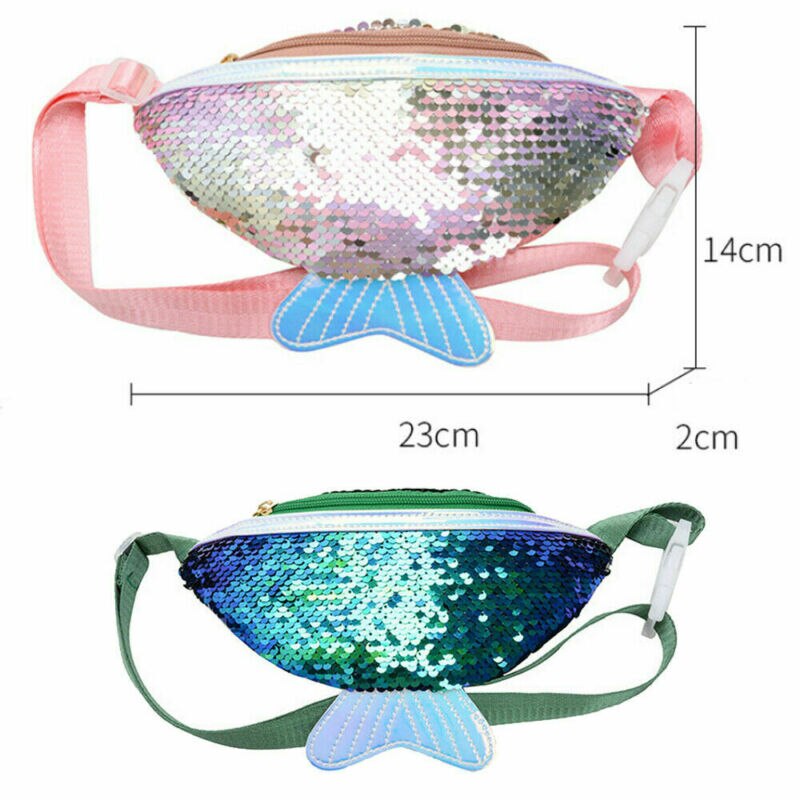 Bolso de lentejuelas brillantes para niño niña, riñonera de viaje, Festival, monedero