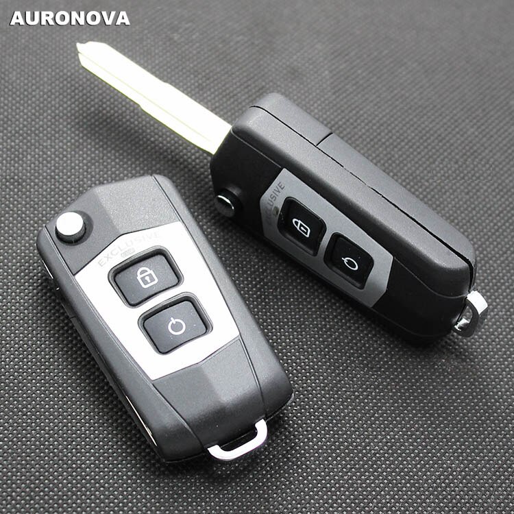 AURONOVA Upgrade Folding Key Shell for Hyundai Tucson 2+1 Buttons Remote Car Key Case