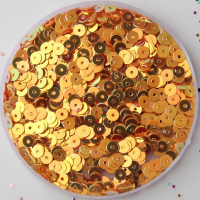 25g(1000 stuks ) 13 kleuren 4mm gouden briljante losse pailletten veelkleurige ronde pailletten diy accessoires glitter voor kleding: Oranje