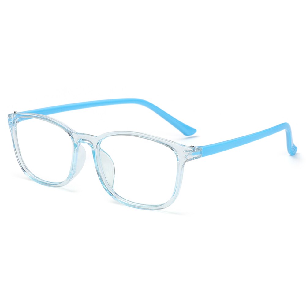 Lunettes Anti-lumière bleue pour enfants, lunettes pour garçons et filles, cours en ligne, Protection des yeux, ordinateur, monture Ultra légère, confortables: blue