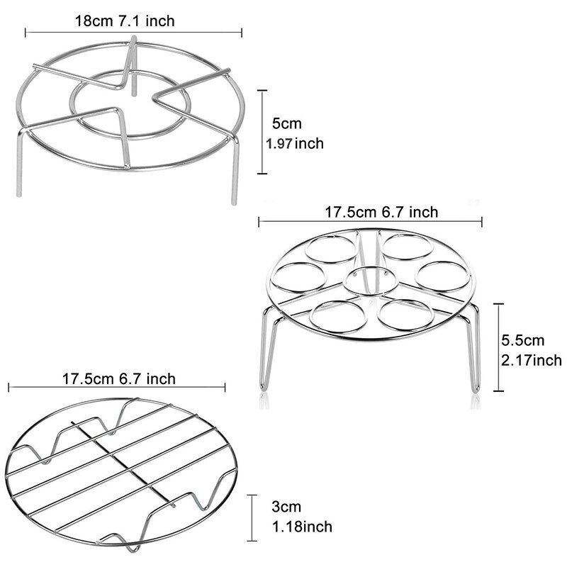 Cooking Trivet Rack Stainless Steel Steam Rack for Cooking Trivet Rack... – Vicedeal