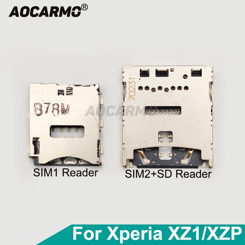 Dower Me Scheda MicroSd Lettore di SIM Card SIM1 SIM2 Del Supporto Del Connettore Per Sony Xperia XZ Premium XZP G8142 G8141/ XZ1 G8341 G8342