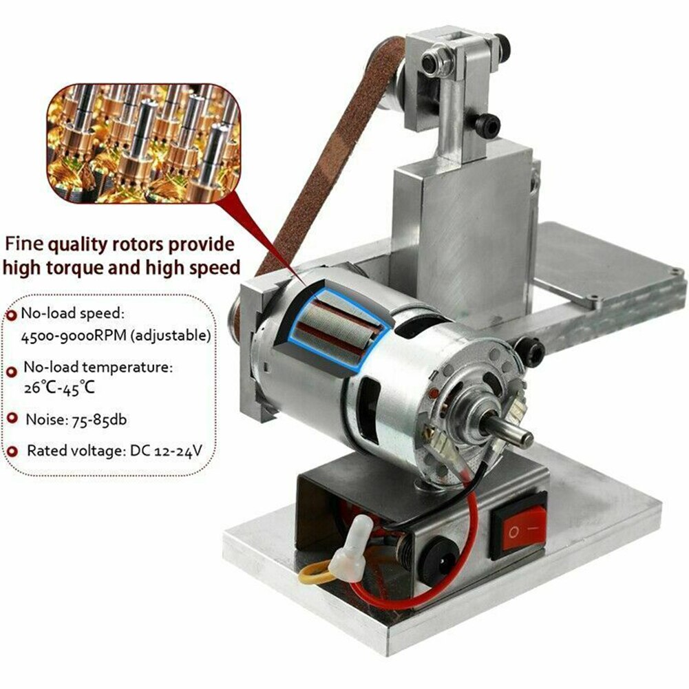 With Sanding Bands Abrasive Machine Polishing Mini Sander Adjustable Angle Electric Multifunctional DIY Grinding