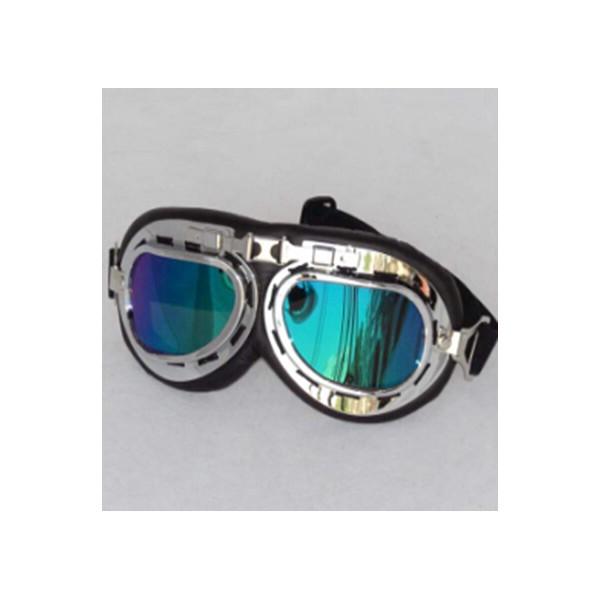 Gafas de Aviador estilo piloto Vintage para motocicleta, lentes transparentes a prueba de rayos ultravioleta, Cruiser, Scooter: Colorful 