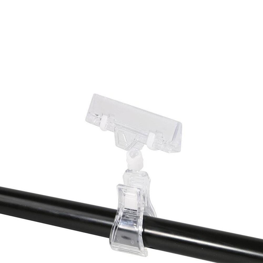 Jumbo Black POP Clamp Rotating Swivel Sign Holder Clip For Surfaces Up | Loripos: Clear