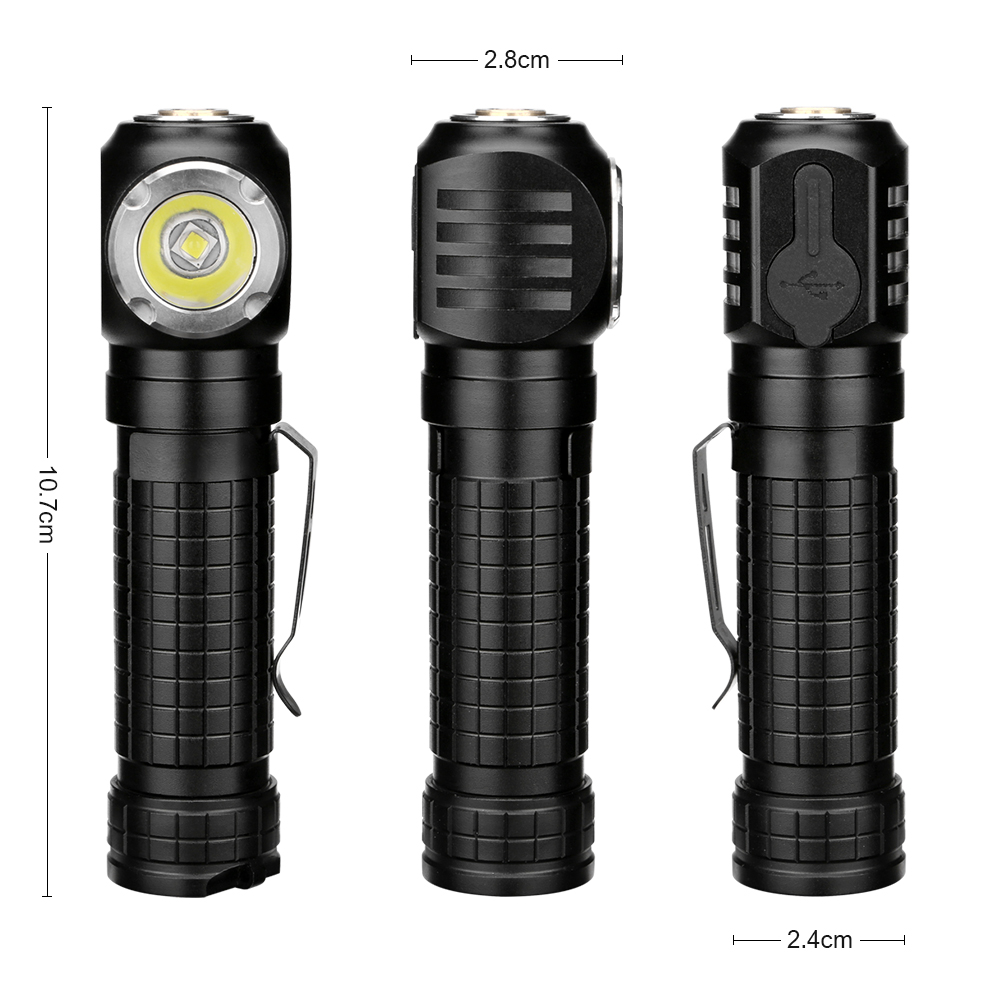 Blanc + Rouge XM-L2 LED Lampe Frontale Étanche Mini Phare USB Charge 18650 Tête Torche de Lampe-Torche D'aimant Pour Voiture Réparation En Cours D'exécution
