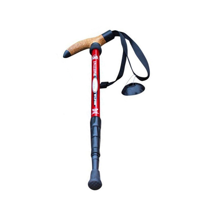 Ultralight Walking Stick for the Elderly Telescopic Crutches Walking Cane Trekking,Hiking Pole for Fathers Mothers Old Men: Red