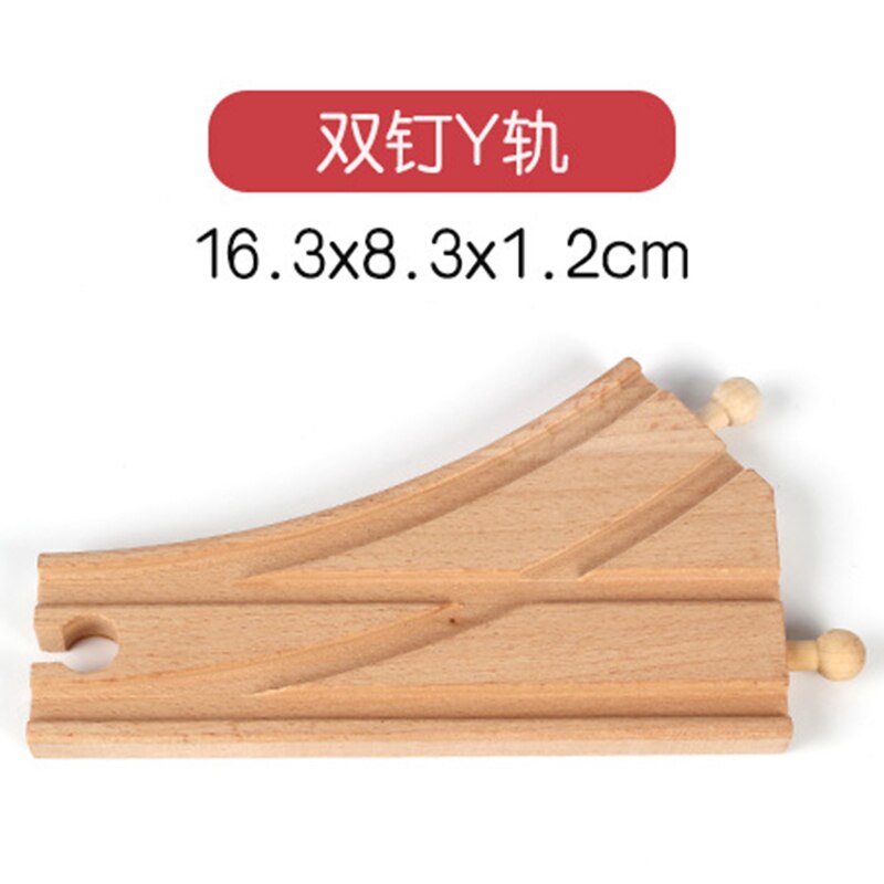 DIY Wooden Railway Track Toy Universal Accessories Competible for Thoman Track Educational Rail Train Toys for Children