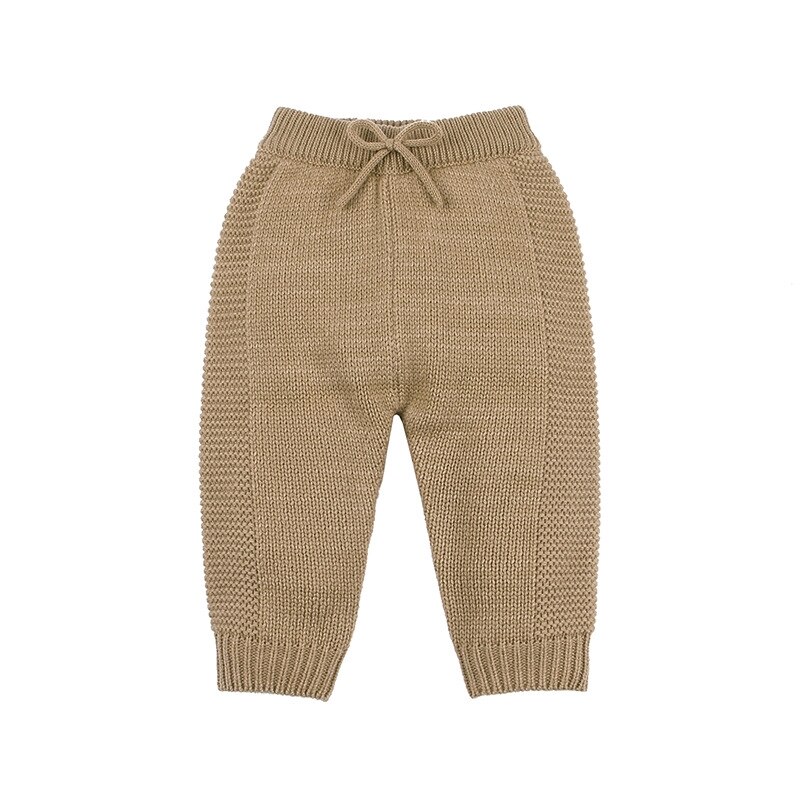 Kids Meisjes En Jongens Gebreide Broek: khaki / 100