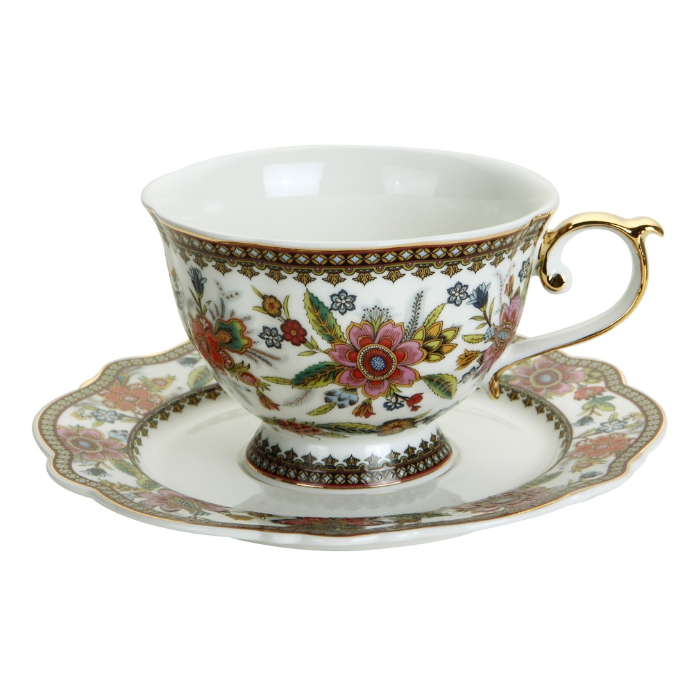 Porselen kaffe te kopper med tallerken, keramiske te kaffe krus sett teware sett drikke kopp krus sett