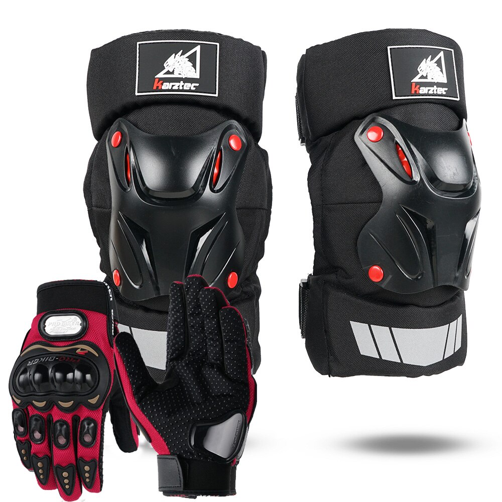 Motorcycle Knee Pad Men Protective Gear Knee Gurad Motocross Skating Ski Cycling Protector Rodiller Equipment Joelheira Moto: 03 / XL