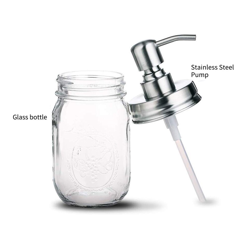 480ml Liquid Soap Dispenser Pump Hand Sanitizer Shower Shampoo Glass Bottle Liquid Soap Container For Kitchen Bathroom
