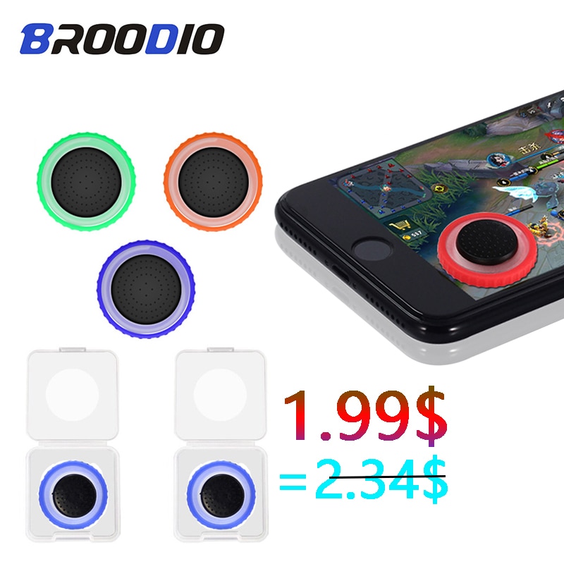 Joystick Grip móvil Rocker Round Game Tablet Metal botón juego pad ventosa para iPhone Android PUBG controlador Gamepad