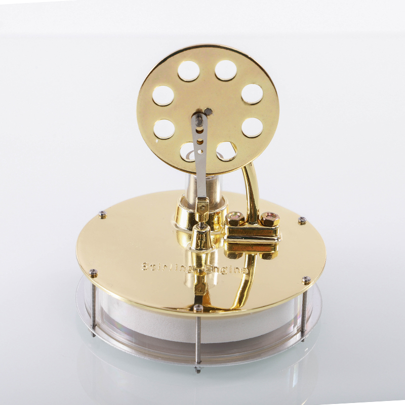 Modello di motore Stirling a bassa temperatura Motore a combustione esterna termoacustica Regalo educativo per bambini Regalo di compleanno: nero