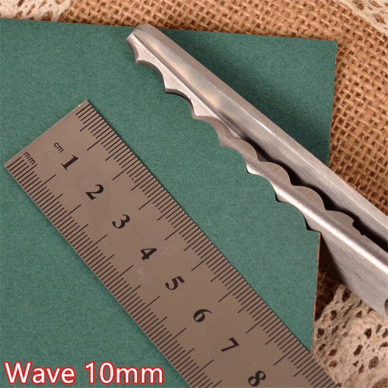 Rvs Kartelschaar Steel Professionele Ambachten Dressmaking Zig Zag Cut Schaar Naaien Schaar Stof: Wave 10mm
