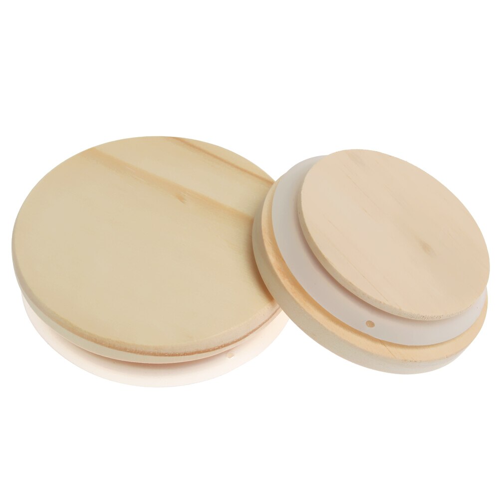 1PC Reusable Various Sizes Wood Lids Mason Jar Lid Wide Mouth Cover Canning Storage Bottle Sealing Caps Kitchen Organization
