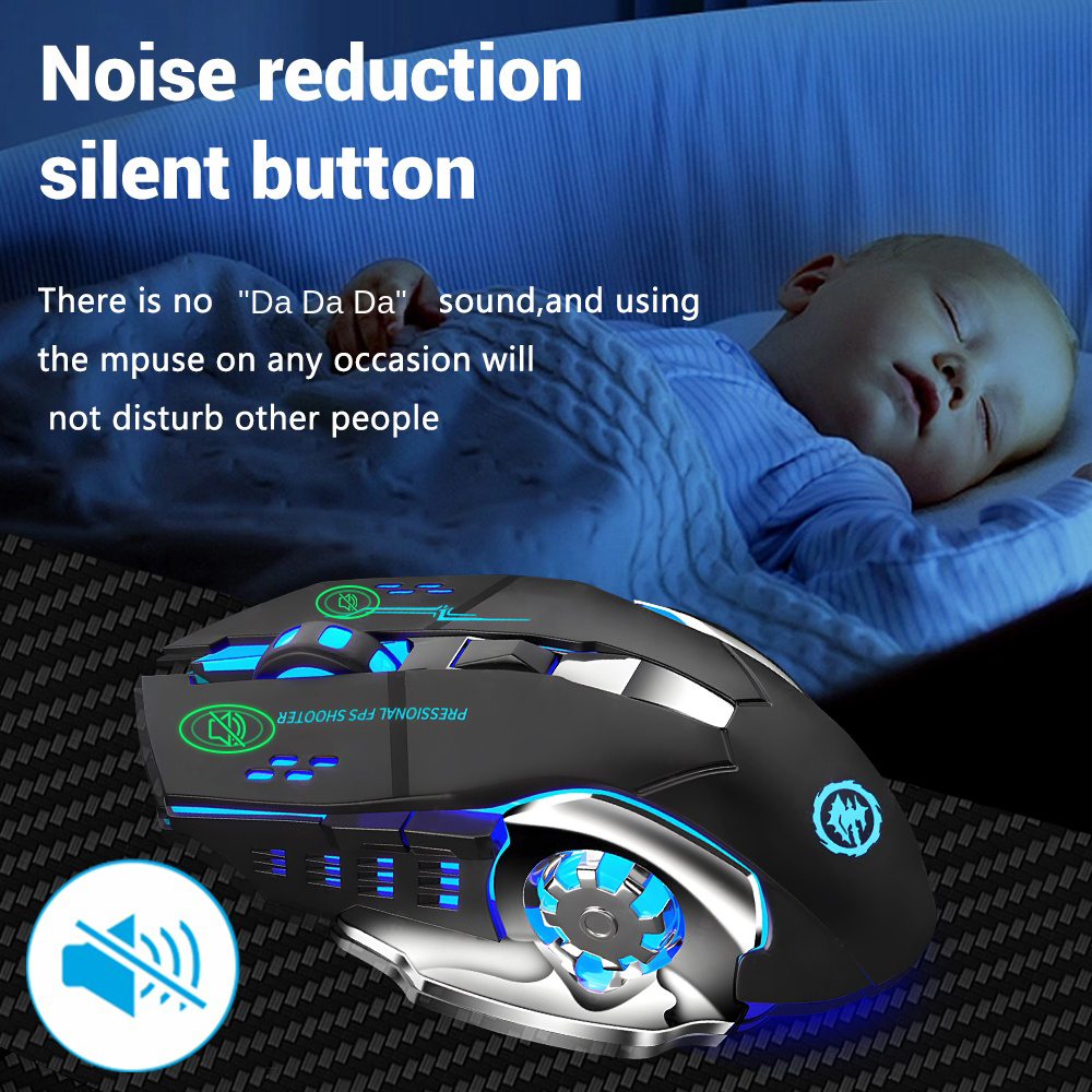 2.4G USB Draadloze Bluetooth Muis Ergonomische Stille Kantoor Muizen Oplaadbare E-Sport Backlight Muis Voor Computer Laptop Macbook