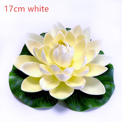 Kunstmatige Lotus Waterlelie Drijvende Bloem Vijver Tank Plant Blad Ornament Thuis Bruiloft Vijver Pool Decoratie: 12