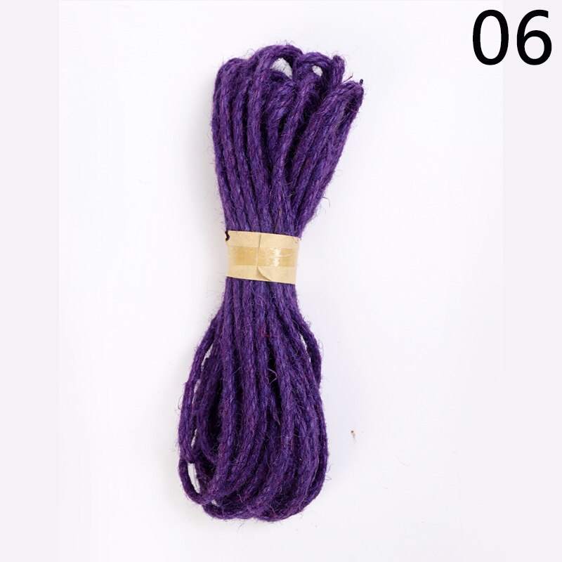 6mm 10meters/roll Burlap Rope Natural Jute Twine Burlap String Linen Rope Wedding Wrapping Cords Thread DIY decoration: 06