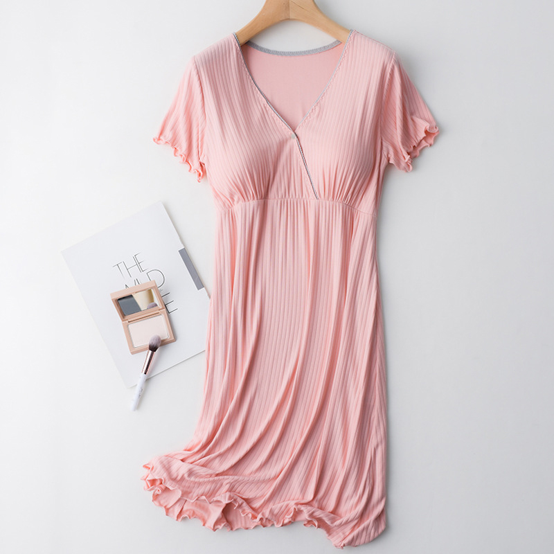 Camisones de lactancia materna para Hospital, ropa de maternidad, pijama de lactancia, vestido de embarazo