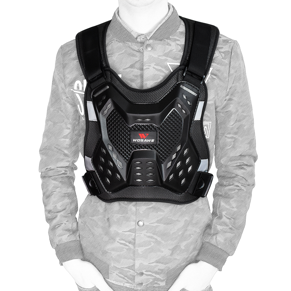 WOSAWE-Chaleco de armadura de motocicleta para adulto, protección para el pecho y la espalda, Motocross, todoterreno, soporte para la columna vertebral, equipo de protección corporal