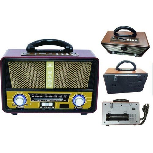 Meier – panier intelligent Radio nostalgique Rechargeable M-112BT, USB/SD/MP3/Bluetooth, et structure Portable