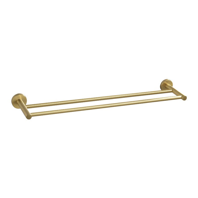 Bathroom Accessories Set, Brass Brushed Gold Paper Holder,Towel Bar,Towel Rack,Toilet Brush Holder, Corner Shelf,Bath Hardware: double towel bars