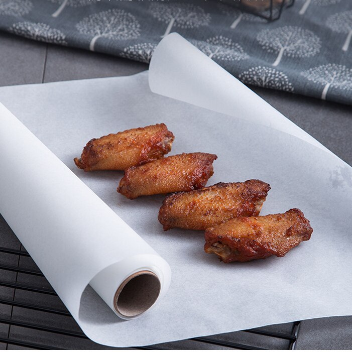 Hornear en Casa de papel de silicona para barbacoa, pastel de barbacoa, mantequilla, papel de horno, rollo de papel para hornear, herramientas de cocina antiadherentes para el hogar