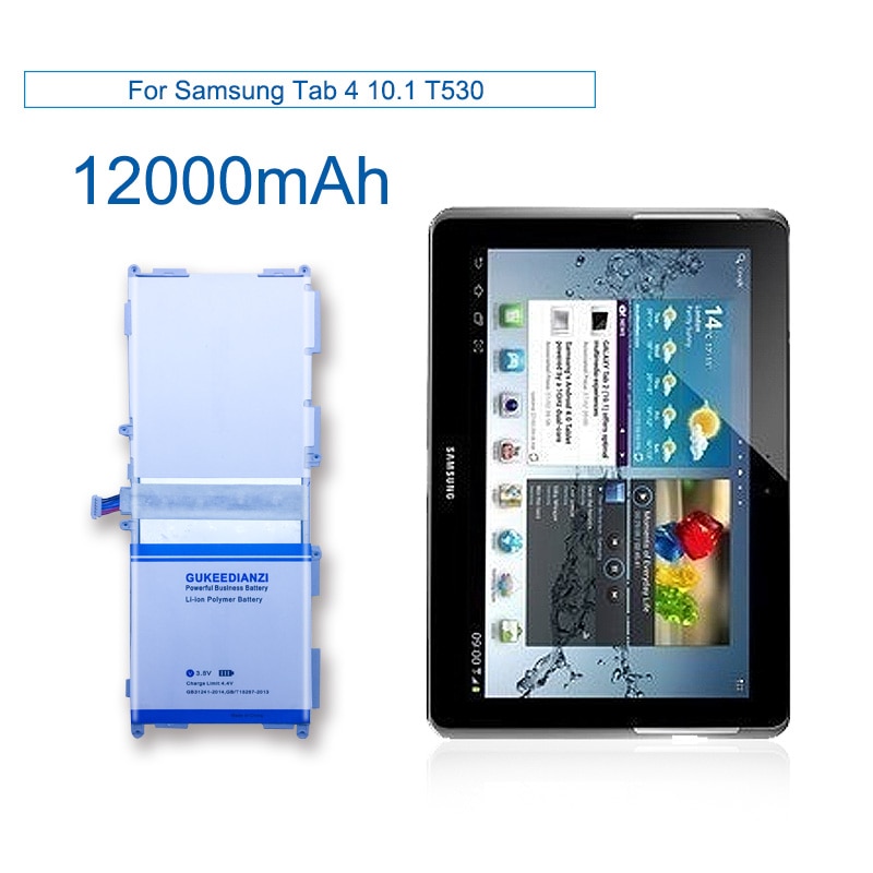 Gukeedianzi Tablet Li-Ion Batterij EB-BT530FBC 12000 Mah Hoge Capaciteit Voor Samsung Galaxy Tab 4 Sm T530 T531 T535