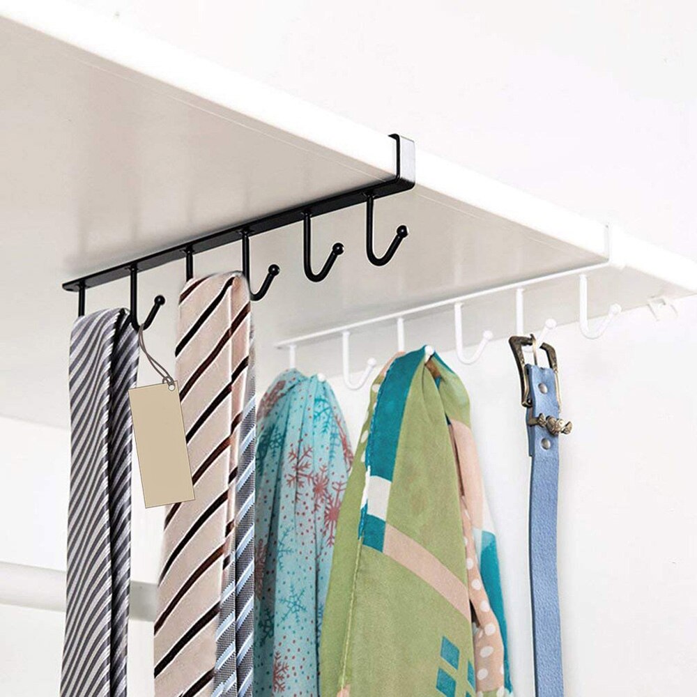 Botique -2 stk krus kroge kopper vinglas opbevarings kroge køkkenredskaber bælter og tørklæde hængende krogeholder under førerhus