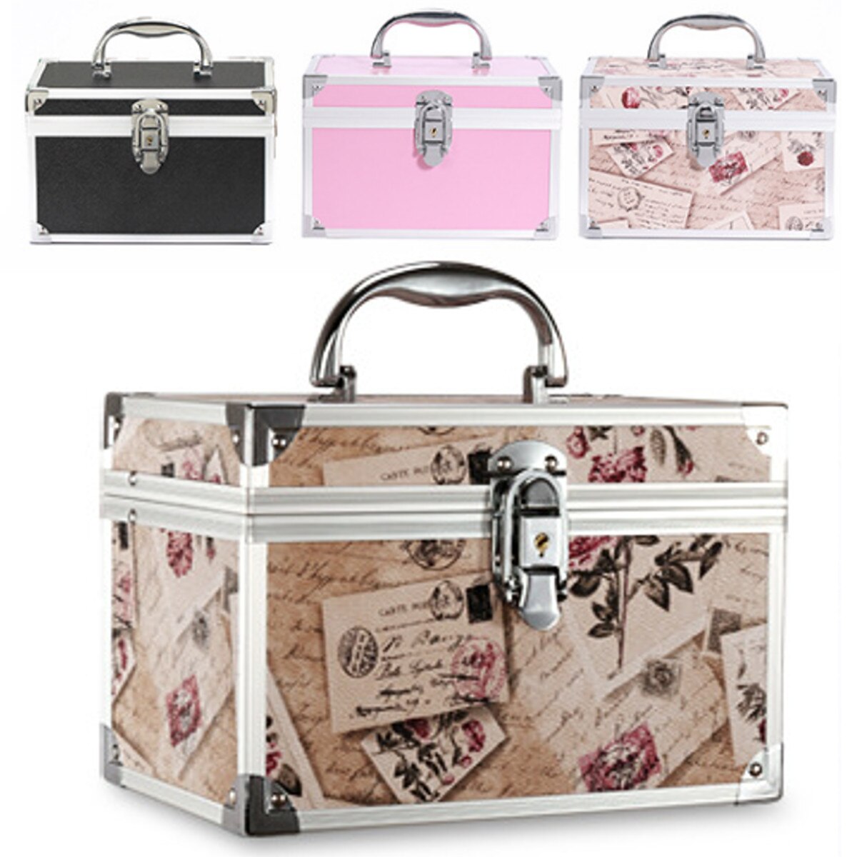 Portable Cosmetic Bag Suitcases For Cosmetics Large Capacity Women Travel Makeup Bags Box Manicure Cosmetology Case