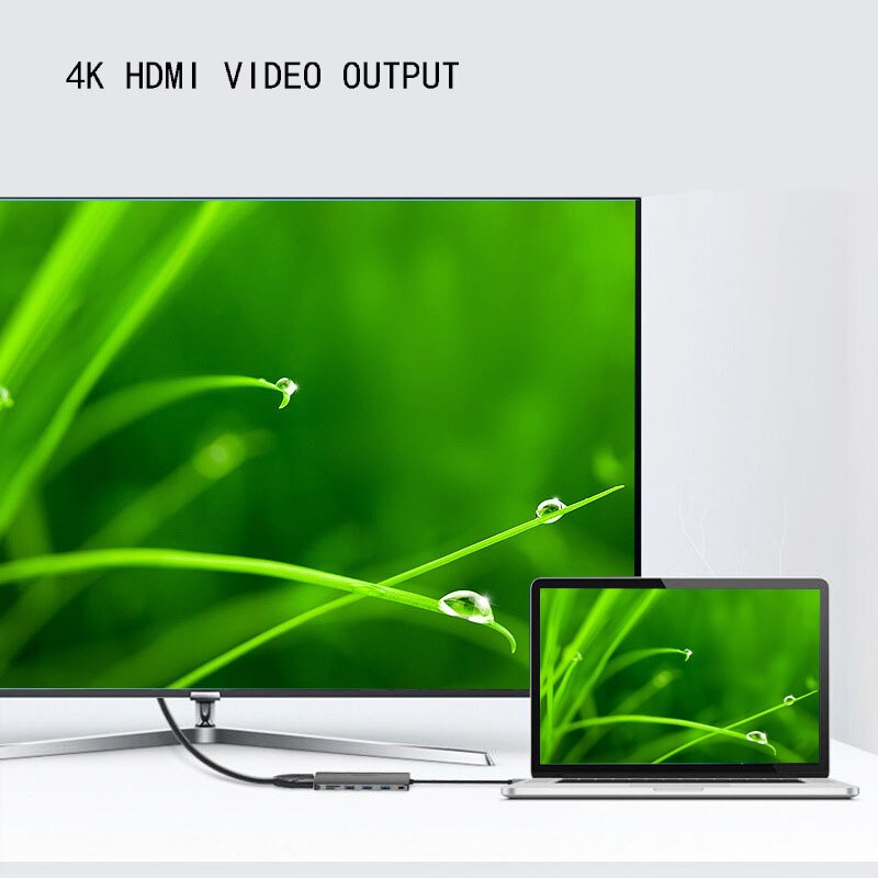 USB C Laptop Docking Station USB 3.0 HDMI USB Hub Fealushon for Laptop Macbook Pro HP DELL Surface Lenovo Samsung Dock Station