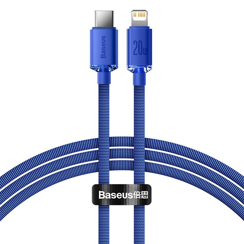 Baseus USB Typ C PD 20 W Kabel für iPhone 14 13 12 Profi X 8 Schnelles USB-C-Kabel für iPhone-Ladekabel USB-Typ-C-Kabel Drahtcode: Blau