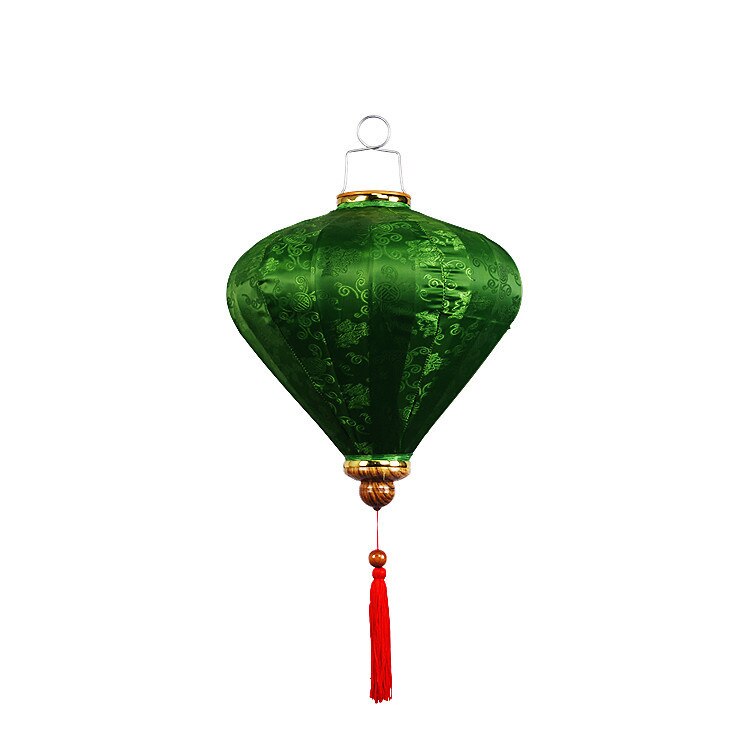 Lanterne chinoise rétro imperméable en diamant pour nouvel an, lanterne d&#39;extérieur pour balcon, Vietnam: Green