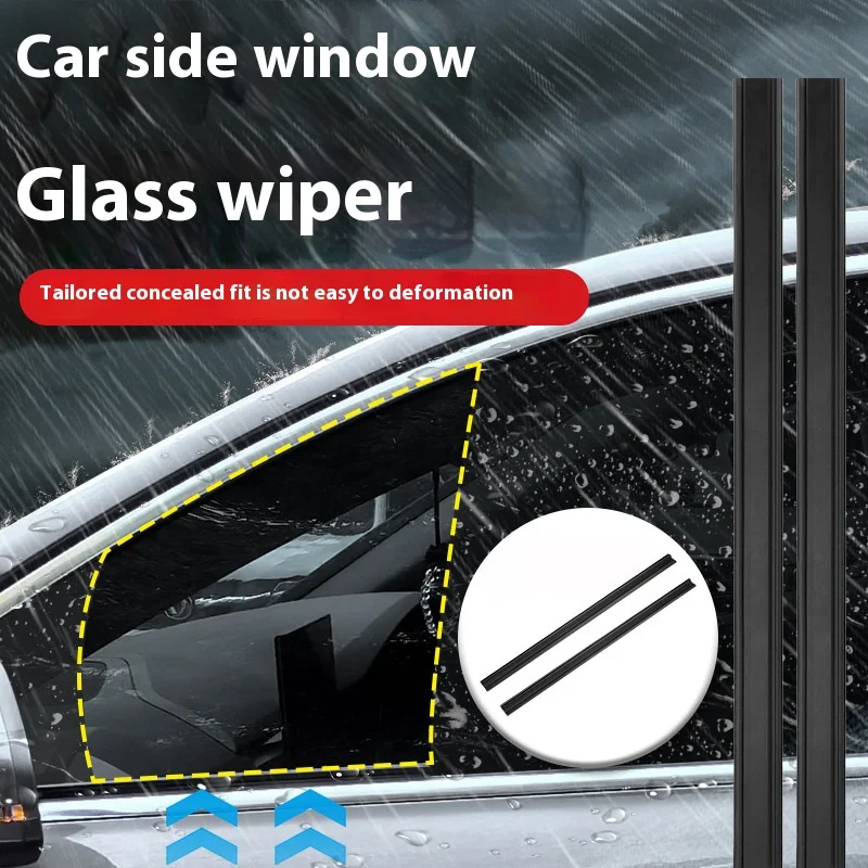4Pairs Universal Car Side Window Wiper Accessories Window Cleaning Tool For Car Water Mist Removal Wipers Blade