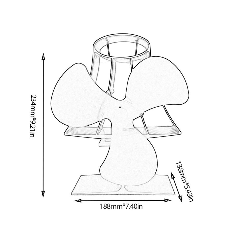 Poêle à bois chauffante | Jauge de température du ventilateur Eco cheminée Ultra silencieuse, chauffage au bois, Distribution de la chaleur