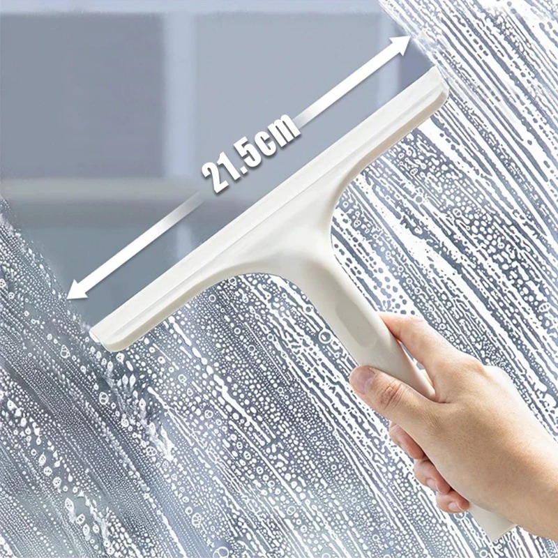Limpiaparabrisas de mano 3 en 1, escobilla de goma para ducha de silicona con boquilla, regadera, herramienta de limpieza de vidrio para espejo de baño