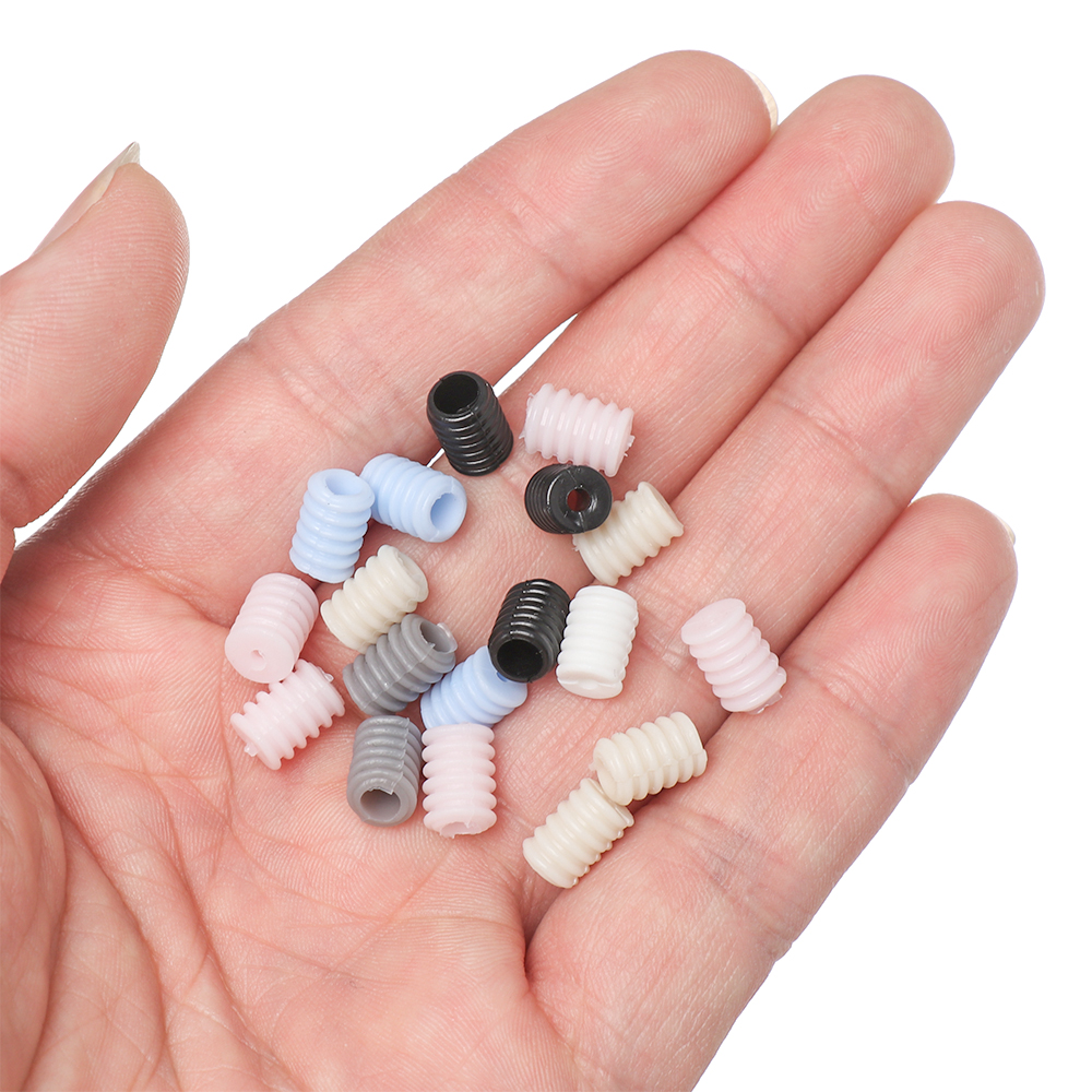100 Pcs Silicone Flat Spiral Buckle Adjustable Bead Anti-slip Mask Buckle Elastic Band Cap Stopper Ear Cord Drawstring Button
