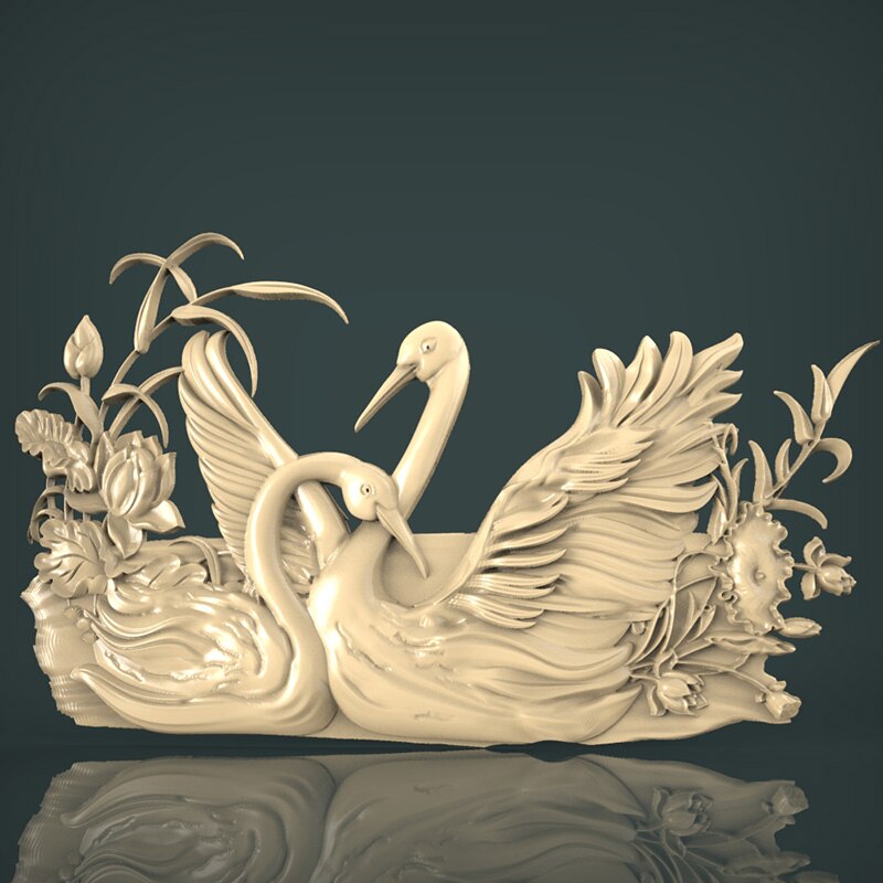 goose relief STL file format 3d model for cnc router carving and engraving artcam aspire home decoration decor
