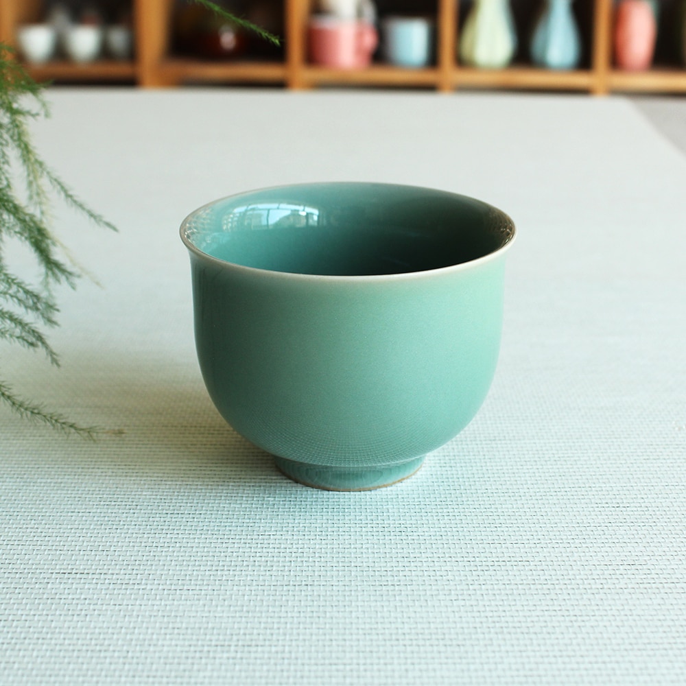 130ML Teacup Chinese Longquan Celadon Tea Set Porcelain Office Master Tea Mug Drinkware cup Ceramic tea cup