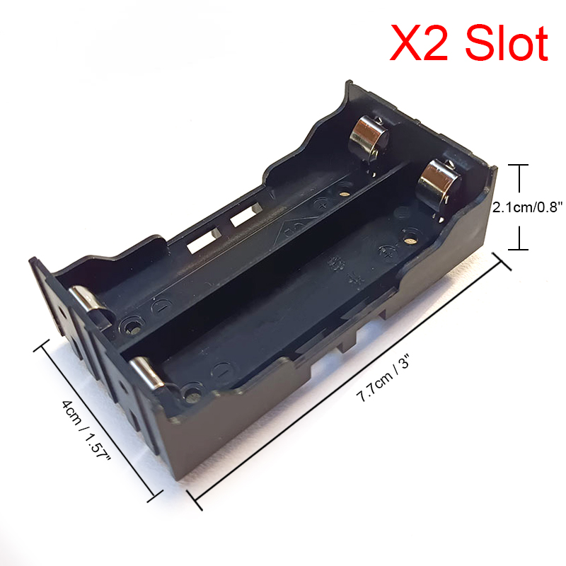 4 sleuven doe-het-zelf abs 18650 powerbank behuizingen 1x 2x 3x 4x 18650 batterijhouder opbergdoos behuizing 1 2 3 sleuf batterijen container harde pin: Blauw