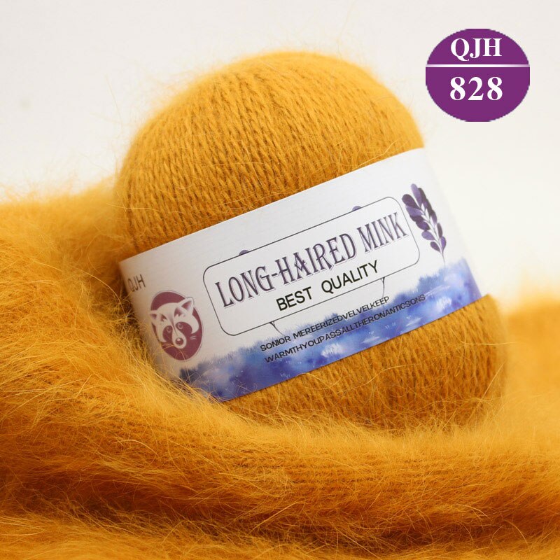, hilo largo de lana de visón de felpa de Cachemira, hilo tejido a mano para tejer suéter, sombrero, bufanda, hilo adecuado, 5g: Chocolate