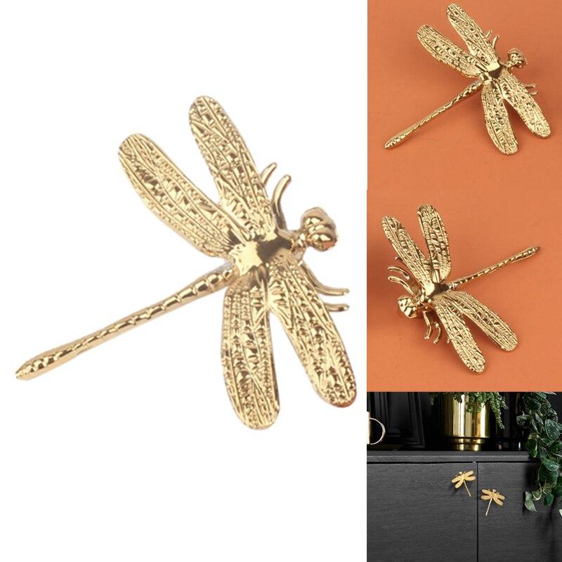 Dragonfly Messing Furniture Elegante Deurknoppen En Handgrepen Voor Keukenkast Kast Creatieve Lade Trekt