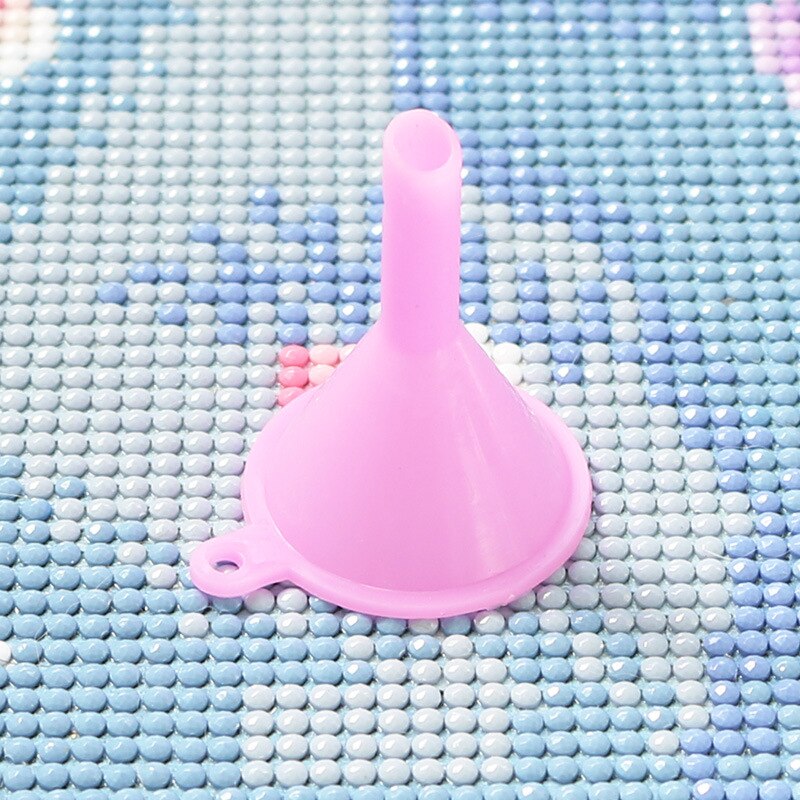 Outil de peinture diamant à entonnoir inversé, en plastique divisé, bricolage, pratique, 1 pièce: Rose
