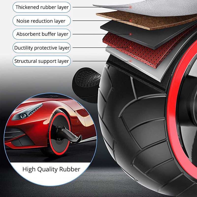 AB Wheel Abdominal Muscle Trainer Rebound Abs Exercise Roller Home Gym Workout Bodybuilding Equipment