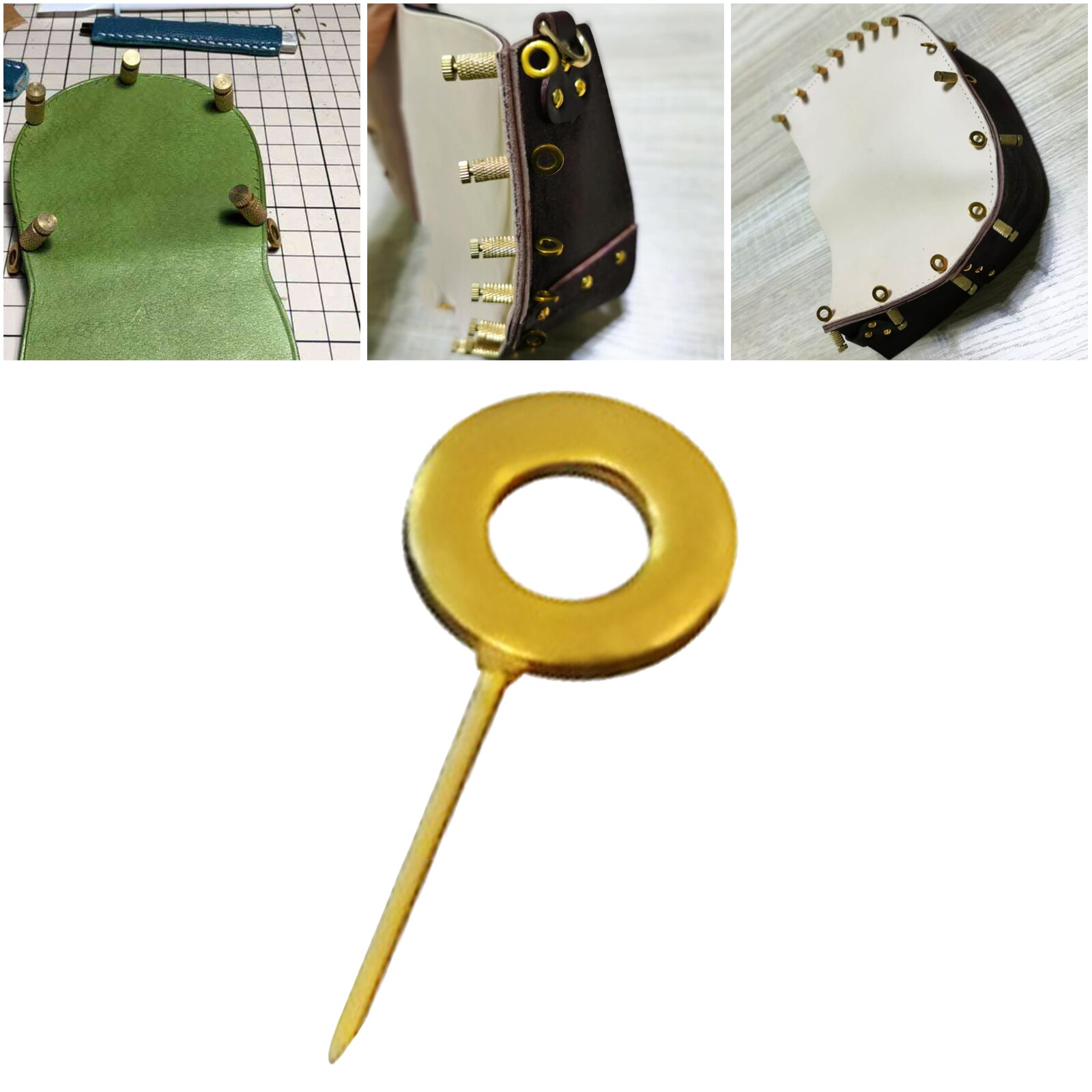 Solid Leather Craft Located Pins DIY Leather Fixing Lock Needles Tool: 18mm