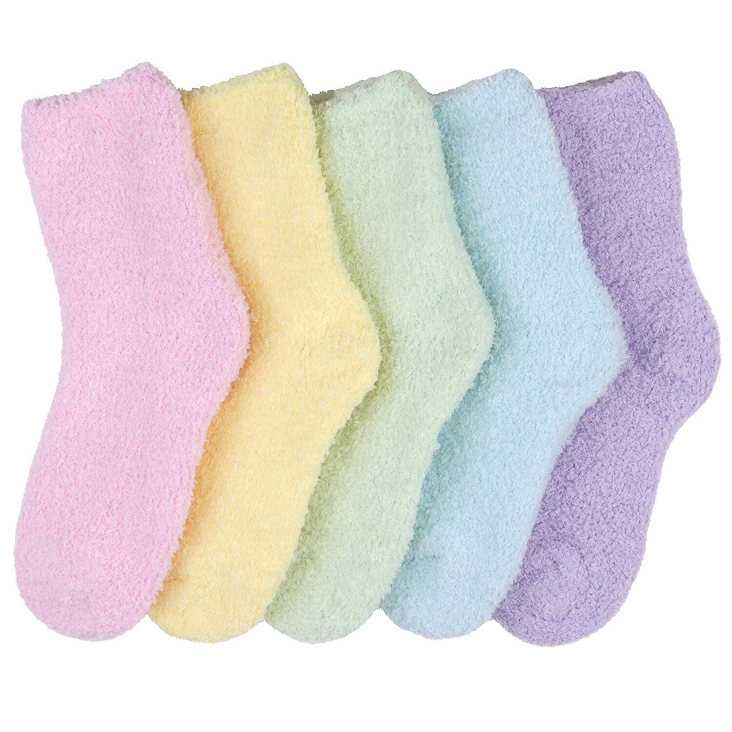 5 paar Süssigkeit Warme Dame Herz Nette Winter Kawaii Dicken lässig Frauen Socken verschwommen flauschige warm Socken Kurze Nette Baumwolle socken Weibliche: 5 Paare fest Farbe