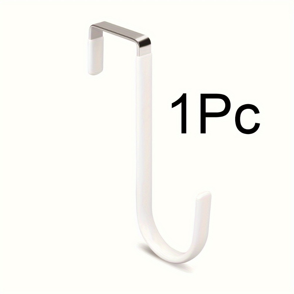 Ganchos de cabides de porta com borracha evitam arranhões ganchos organizadores resistentes para sala de estar, banheiro, quarto, cozinha: Branco